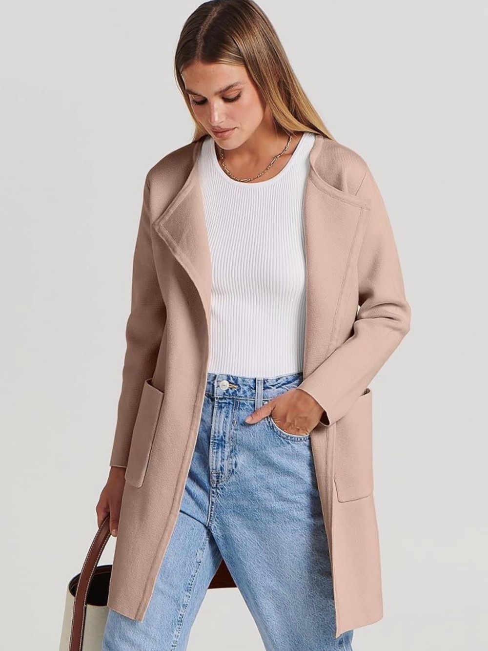 Long Sleeve Open Front Sweater Coatigan